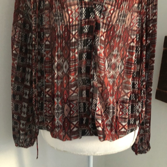 BB Dakota Maroon Blouse Sz L - Picture 5 of 6